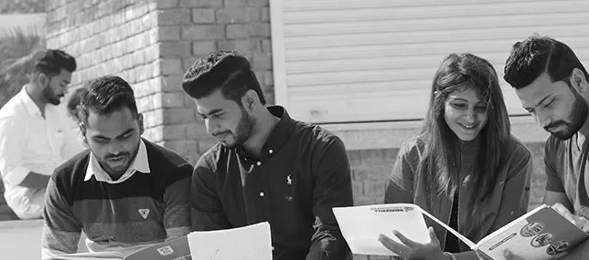 Chandigarh University students studying together